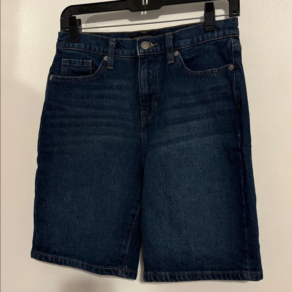 Banana Republic Dark Wash Denim Bermuda Shorts 2 / 26